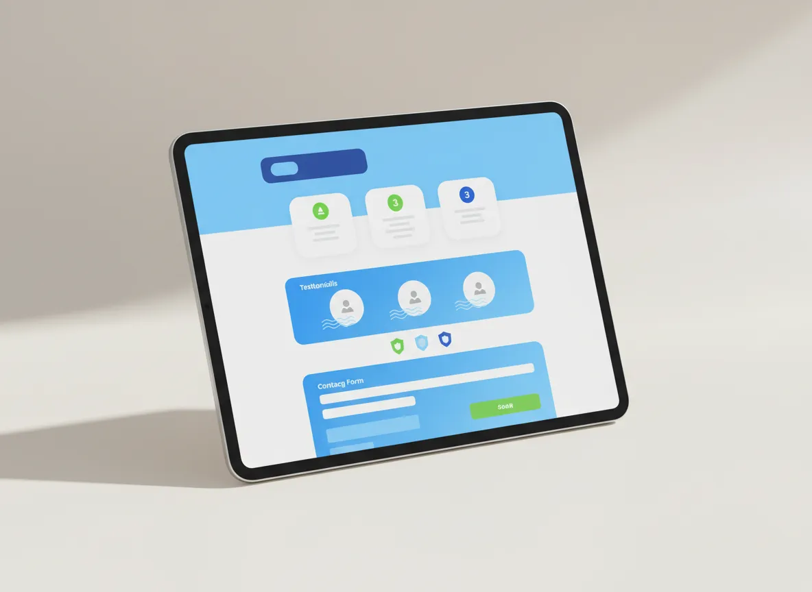Local service business website example